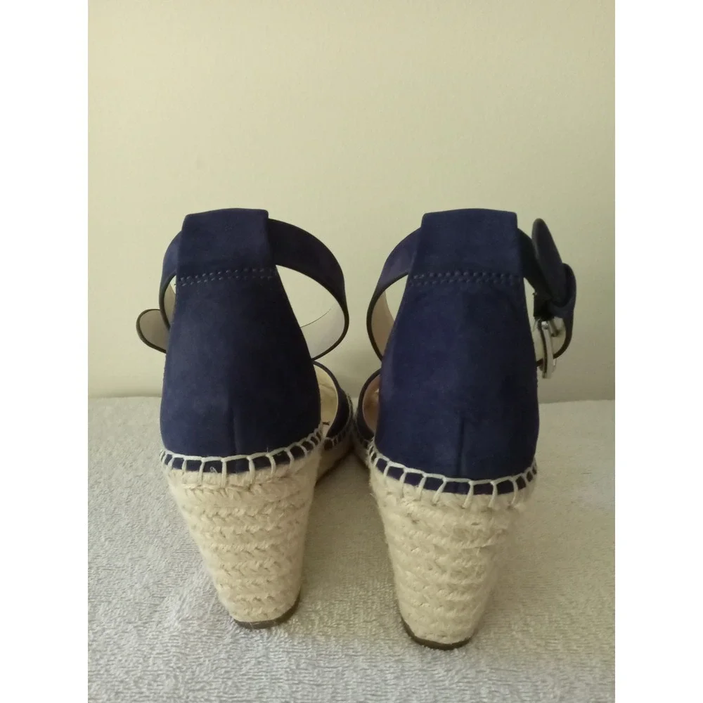 Vince Camuto Blue Suede Wedge Espadrille 